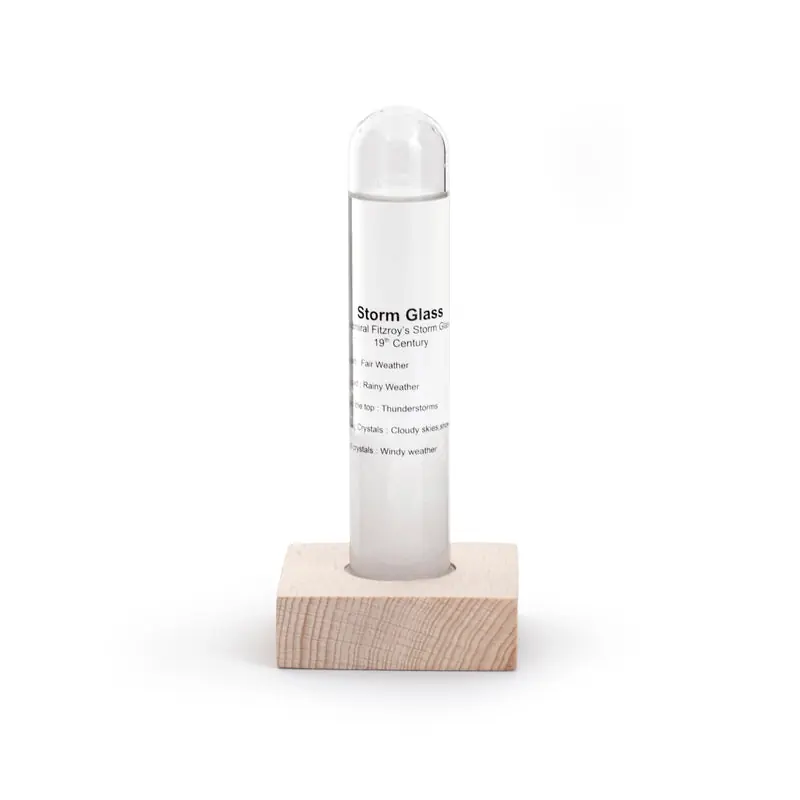 Kikkerland - Storm Glass Tube With Beechwood Base (ST71) | Slutrea