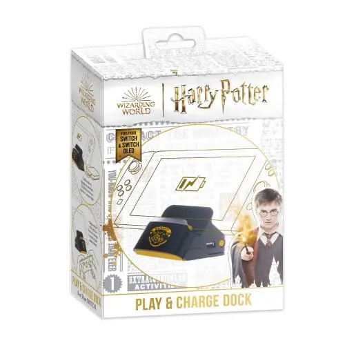 Rabatter - Freaks And Geeks - Harry Potter-Nintendo Switch-2 in 1 Dock and Stand-Black Hogwarts