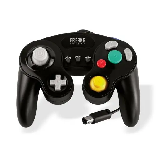 I lager | Freaks And Geeks - Wii/GC Black Controller with Turbo and Slow Motion