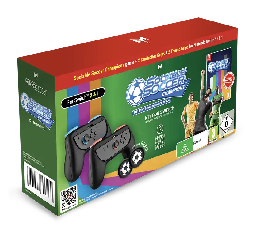 Maxx Tech - Sociable Soccer Champions Kit / Switch / Switch 2 - Nintendo Switch - Endast ett fåtal kvar