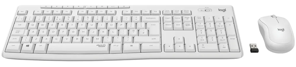 Extra bra pris | Logitech - MK295 Silent Wireless Combo Keyboard & Mouse set - Nordic Layout