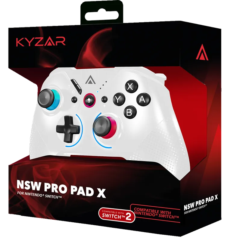 Kyzar Switch PRO Controller - White - Klar att skickas