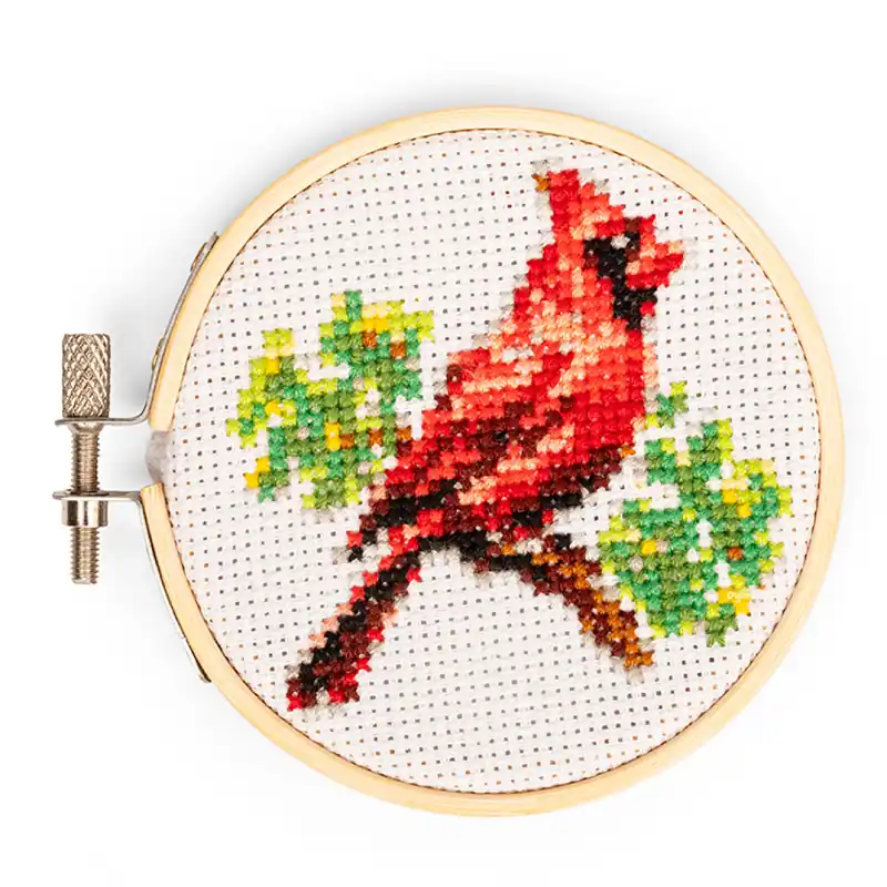Prisnedsättning - Kikkerland - Cardinal MiniCross Stitch Embroidery - (GG276)