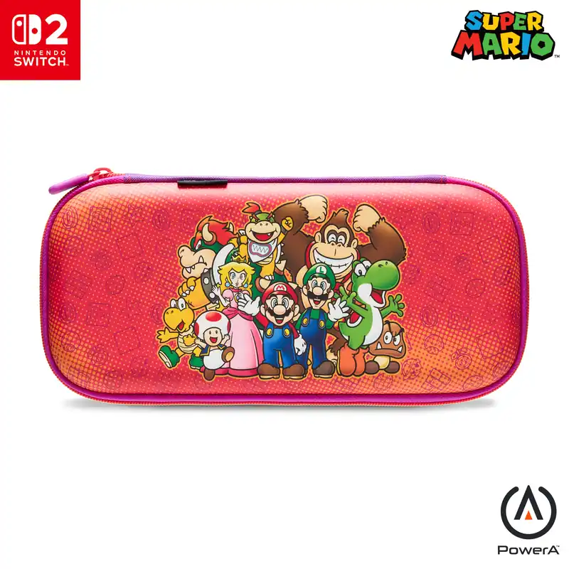 PowerA - Slim Case for Nintendo Switch 2 - Mario and Friends, Officially Licensed, Protective Case, Holds 10 Game Cards | Så länge lagret räcker