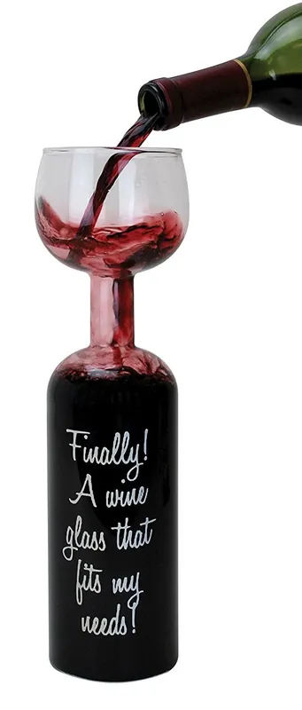 Endast denna vecka - Winkee - Wine bottle glass - 0.75-liter