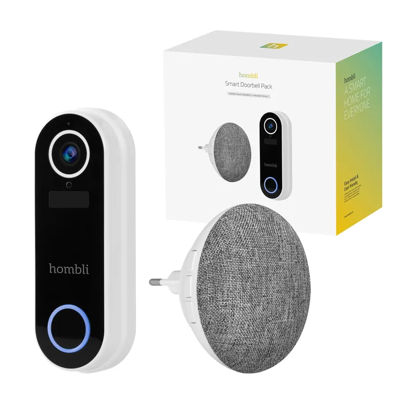 Spara mer - Hombli - Smart Doorbell 2 Promo Pack (Doorbell 2 + Chime 2) White