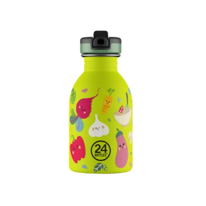 Direkt från fabriken | 24Bottles - Urban Bottle - Veggie Friends - Lime - 250 ml