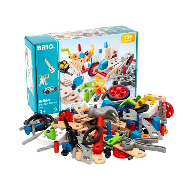 Lågt pris - BRIO - Builder Bygg och konstruktionssats - 136 delar (34587)