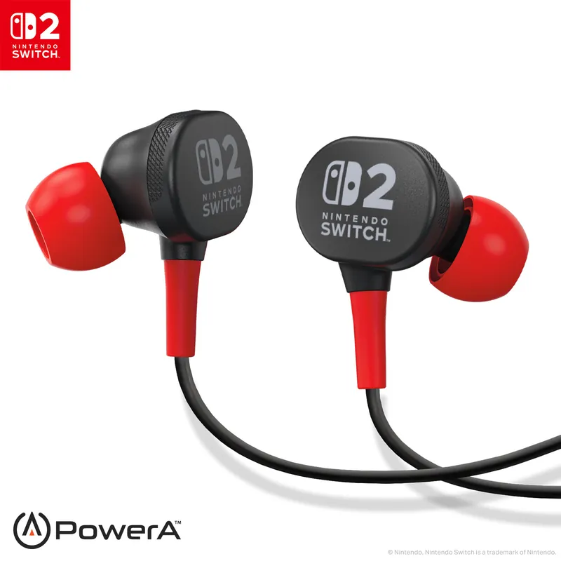 PowerA Wired Earbuds for Nintendo Switch 2- Black - Handla online
