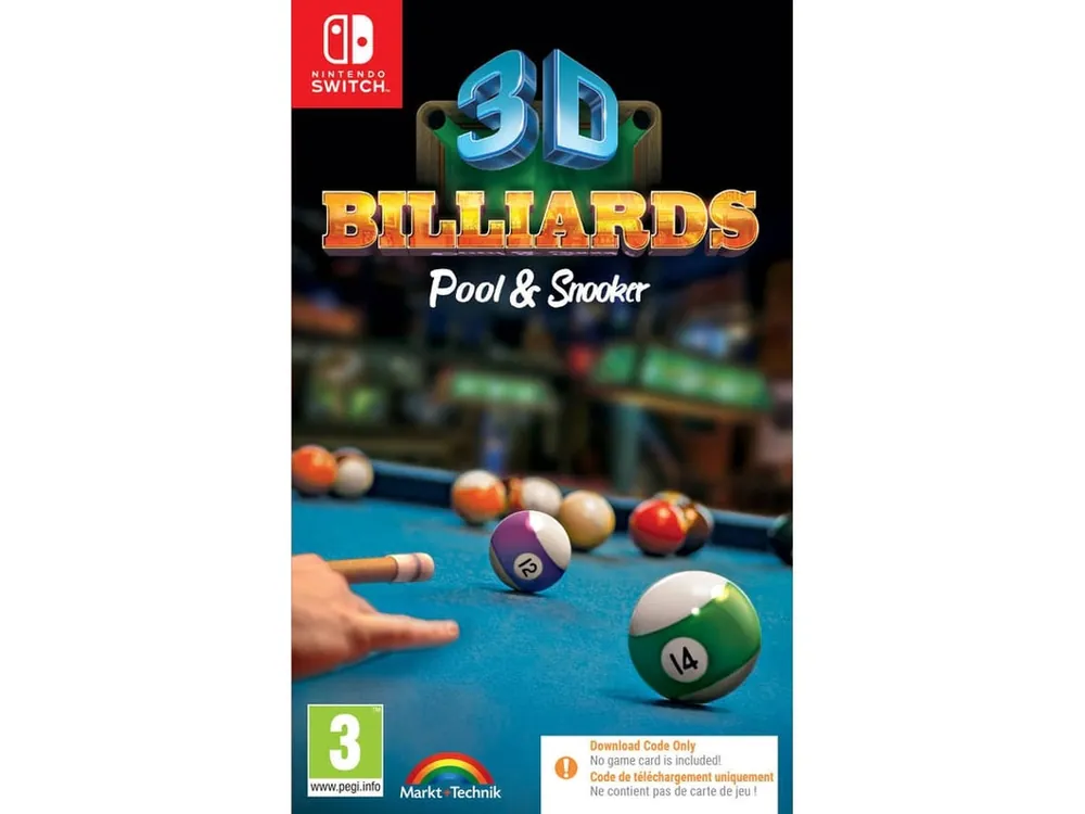 Bästsäljare | 3D Billiards Pool and Snooker (Code in Box) - Nintendo Switch
