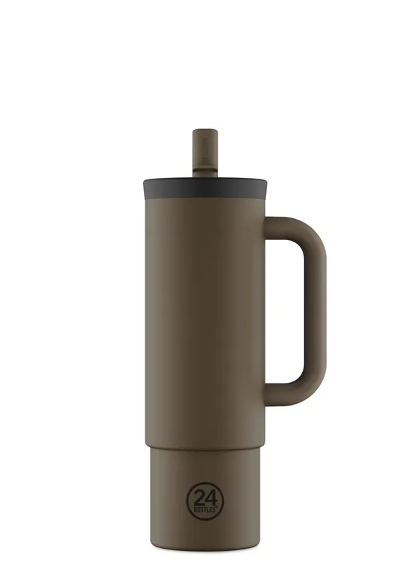 24Bottles - Straw Cup - Mocha - 800 ml | Missa inte erbjudandet