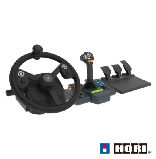 HORI - Farming Control System for PC (Windows 11/10) for Farming Simulator with Full-Size Steering Wheel, Control Panel & Pedals | Expressleverans