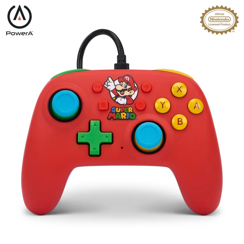 PowerA Nano Wired Switch Controller - Mario Medley /Nintendo Switch - Gratis retur