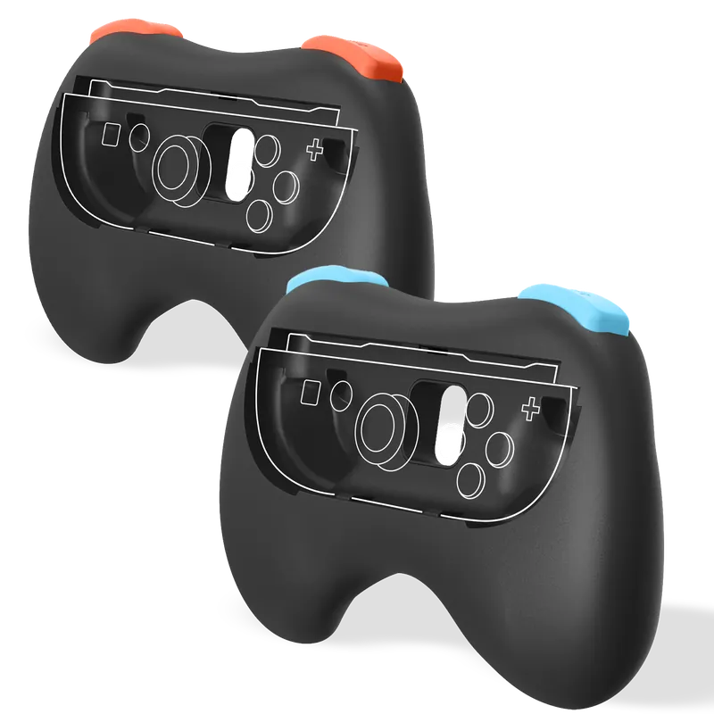 Nyinkommet - Freaks And Geeks - Pair of Controller Grips for Switch 2 Joy-Cons - Black