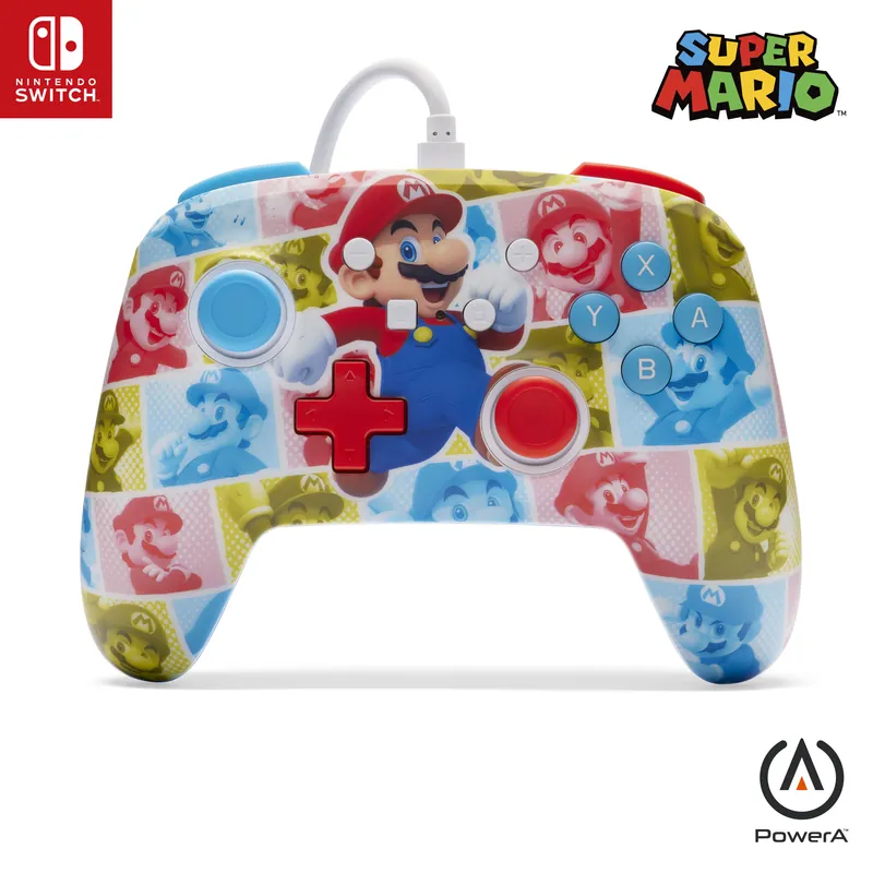 PowerA Enhanced Wired Controller - Mario Hero Reel/ Nintendo Switch - Nyhet hos oss