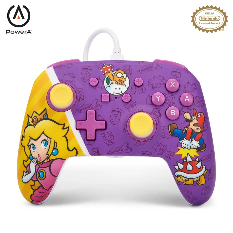 Köp nu | PowerA Enhanced Wired Controller - Princess Peach Battle/ Nintendo Switch