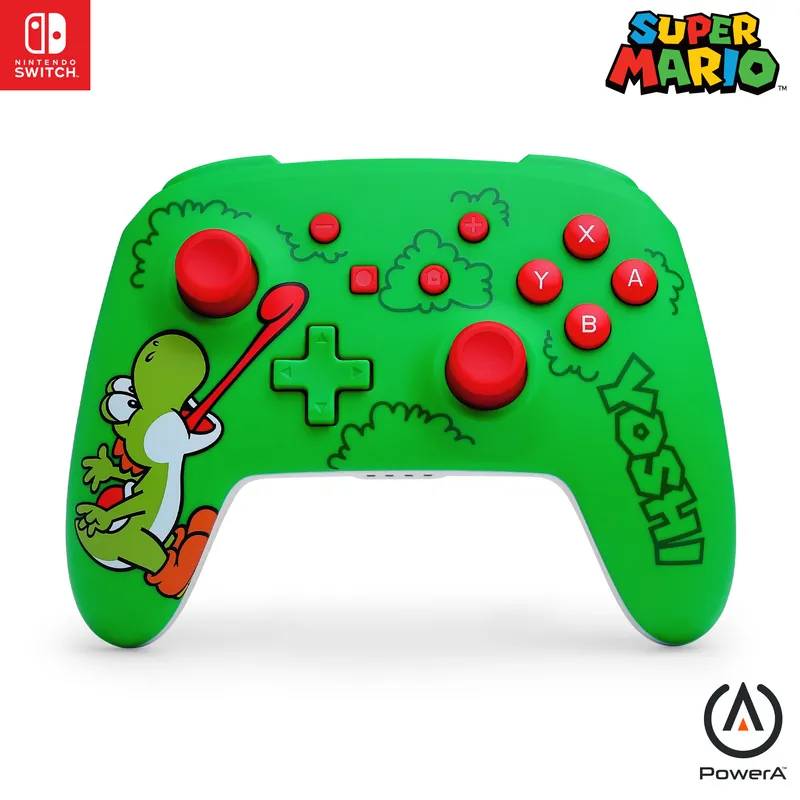 PowerA - Trådlös handkontroll för Nintendo Switch - Hungriga Yoshi - Green | Prissänkt