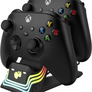 PDP Afterglow Wave Dual Charger Black Xbox - Fyndpris