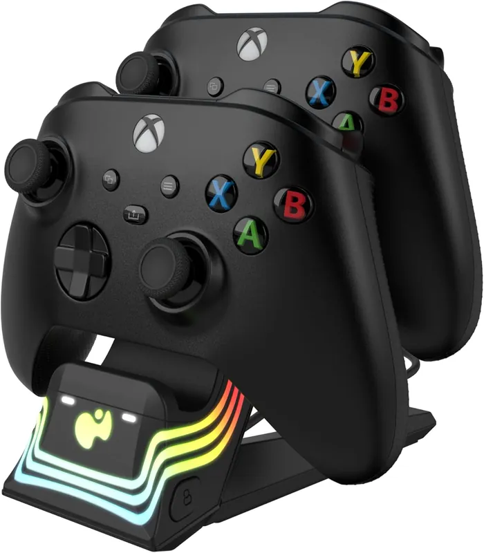 PDP Afterglow Wave Dual Charger Black Xbox - Fyndpris