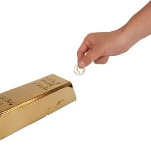 Kikkerland - Ceramic Gold Bar Coin Bank (PB17) | Snabb leverans