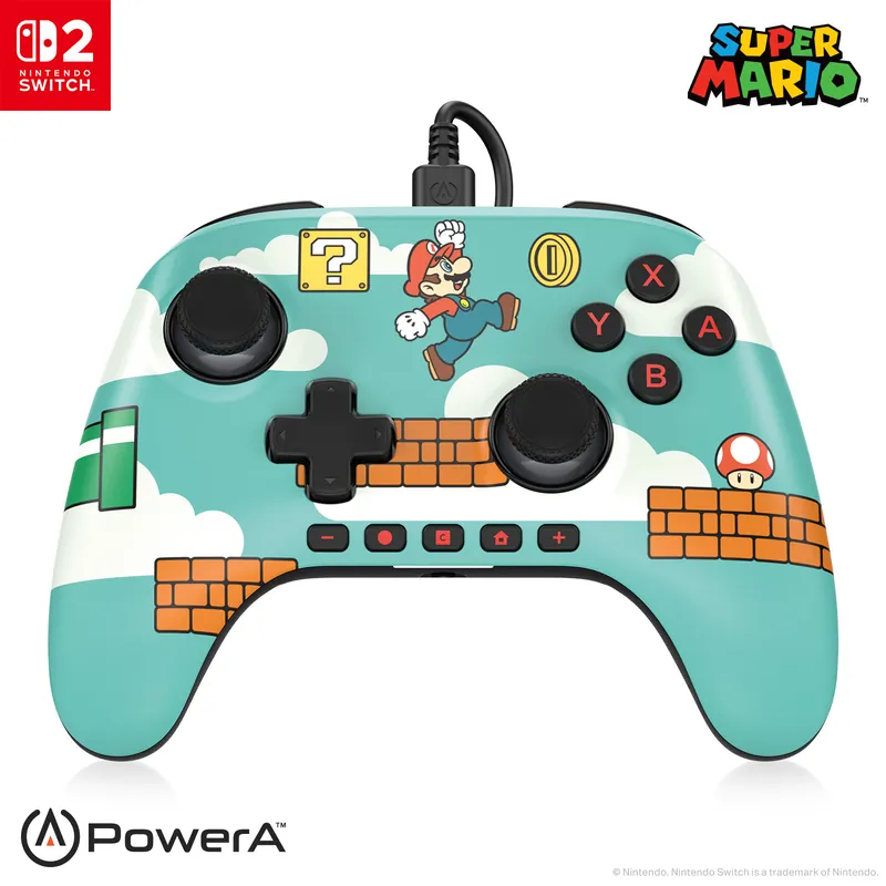 PowerA Advantage Wired Controller for Nintendo Switch 2 - Mario Time - Tryggt köp