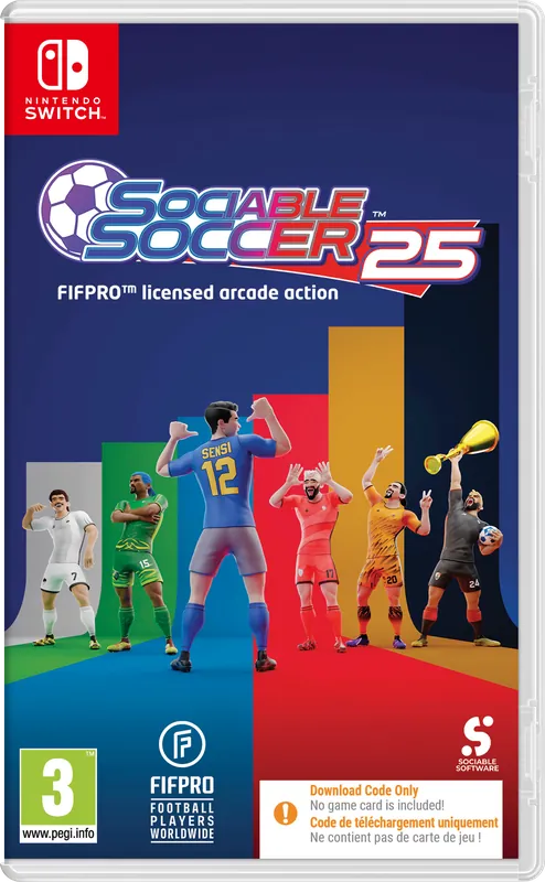 Fabrikspris | Sociable Soccer 25 (Code in Box) - Nintendo Switch