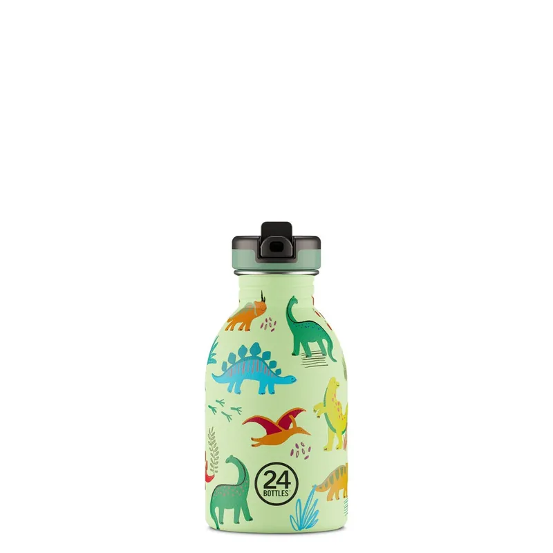 24 Bottles - Kids Collection - Urban Bottle 250 ml w. Sports Lid - Jurassic Friends (24B936) | Nytt hos oss
