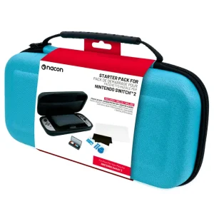 Gratis retur | Nacon - Essential Pack for Nintendo Switch II – Hard Case, Screen Protector, and Storage Box for 4 Games (Blue)