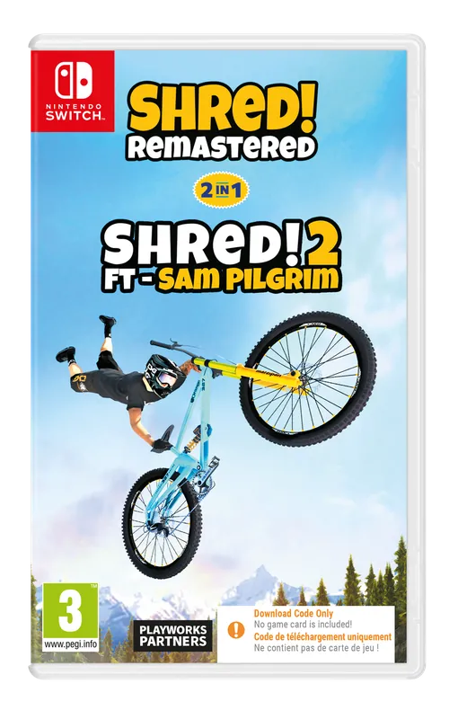 Shred! Remastered & Shred! 2 Ft. Sam Pilgrim (Code in Box) - Nintendo Switch | Gratis retur