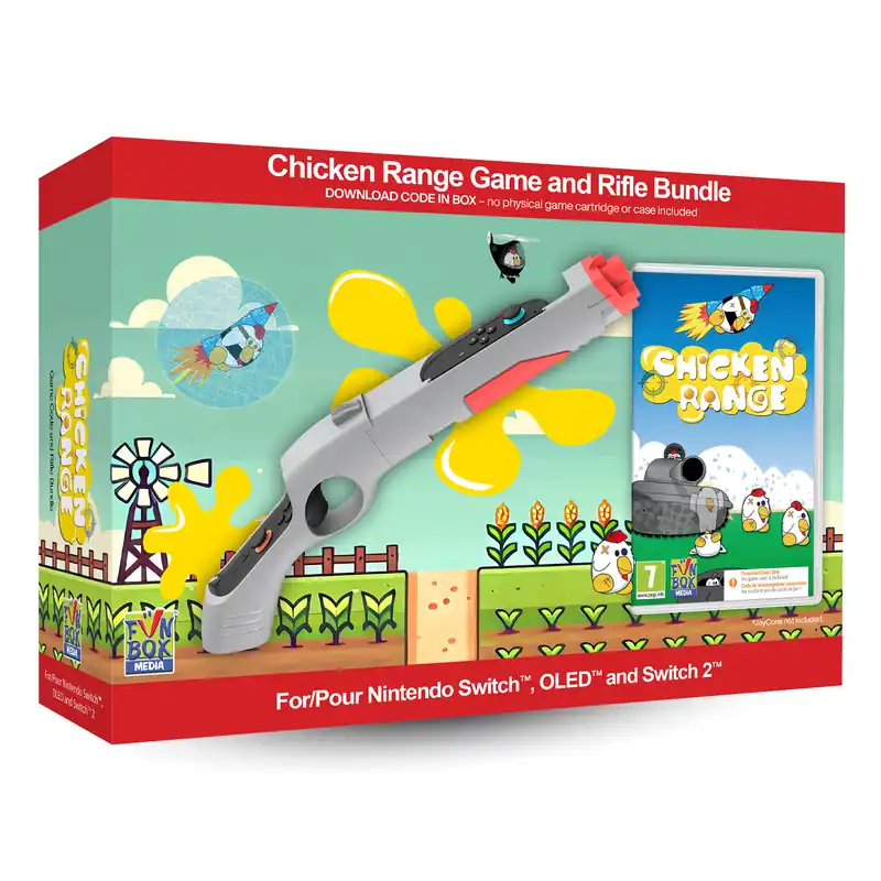 Chicken Range Game - (Code in Box) with Rifle Bundle - Nintendo Switch 2 | Gratis retur