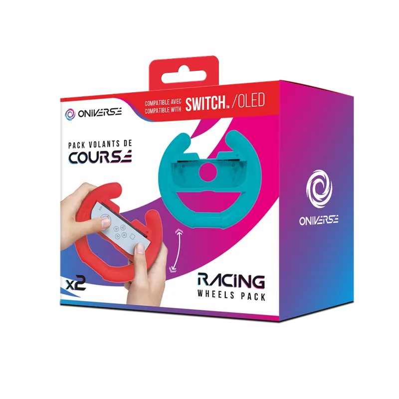 Dagens erbjudande | Oniverse Nsw Pack Of 2 Racing Wheel Controller Holders - Blue/Red