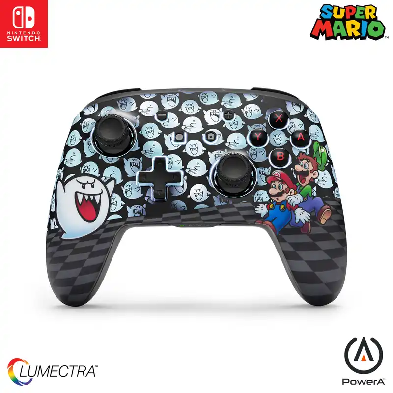 Nytt lägre pris - PowerA - Enhanced Wireless Controller – Mario Peek-A-Boo (Lumectra)/ Nintendo Switch