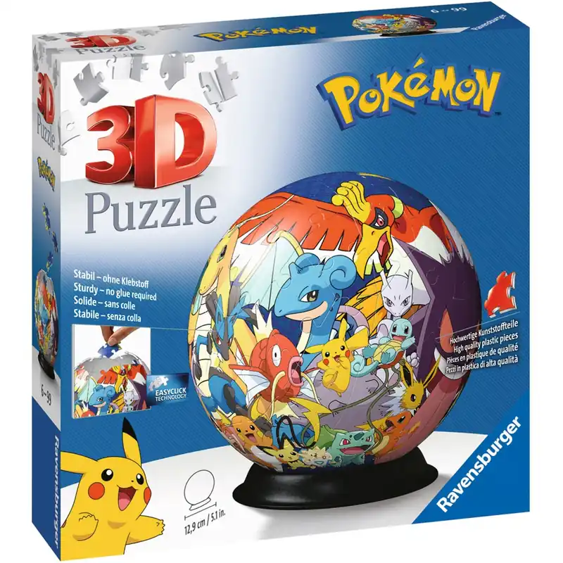 Ravensburger - Pokémon 3D Puzzle-Ball 72p - (10311785) | Populär
