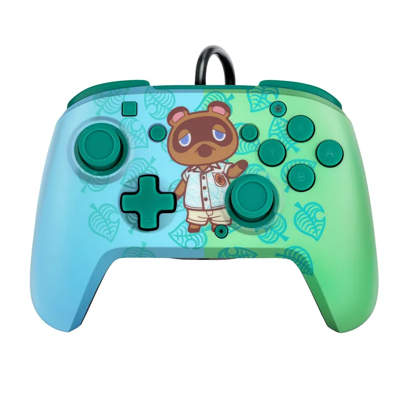 Få kvar i lager | PDP Nintendo Switch Faceoff Deluxe Controller + Audio - Animal Crossing
