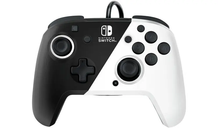 PDP Nintendo Switch Faceoff Deluxe Controller + Audio - Black & White | Storsäljare
