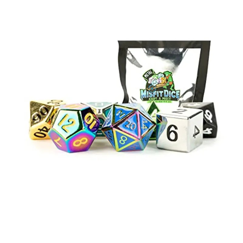 MDG Mystery Misfit Metal Polyhedral Dice Set 7st | Kundfavorit