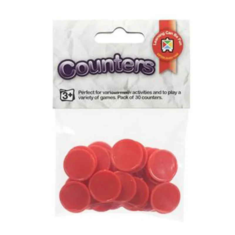 Rekommenderas - Liten Counter Toy 20mm 30 st (röd)