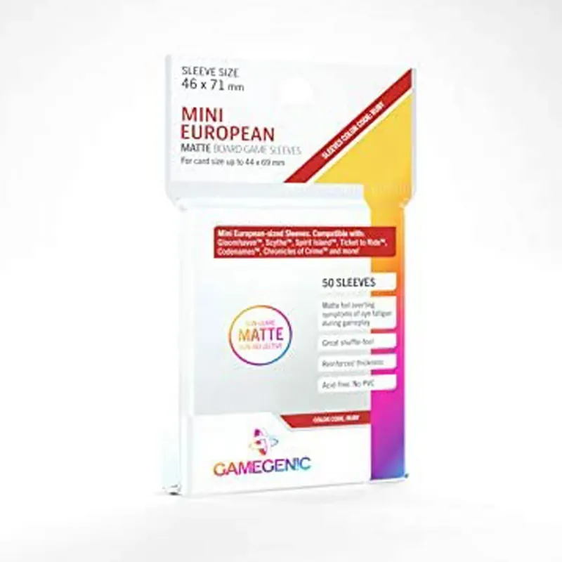 Gamegenic Prime Sleeves Mini European-storlek (50/Pack) - Rekommenderas