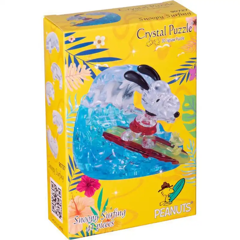 Outlet | 3D Crystal Jigsaw Puzzle Surfing Snoopy Figure