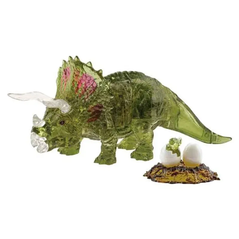 3D Crystal Puzzle Green Triceratops - Precis inkommet