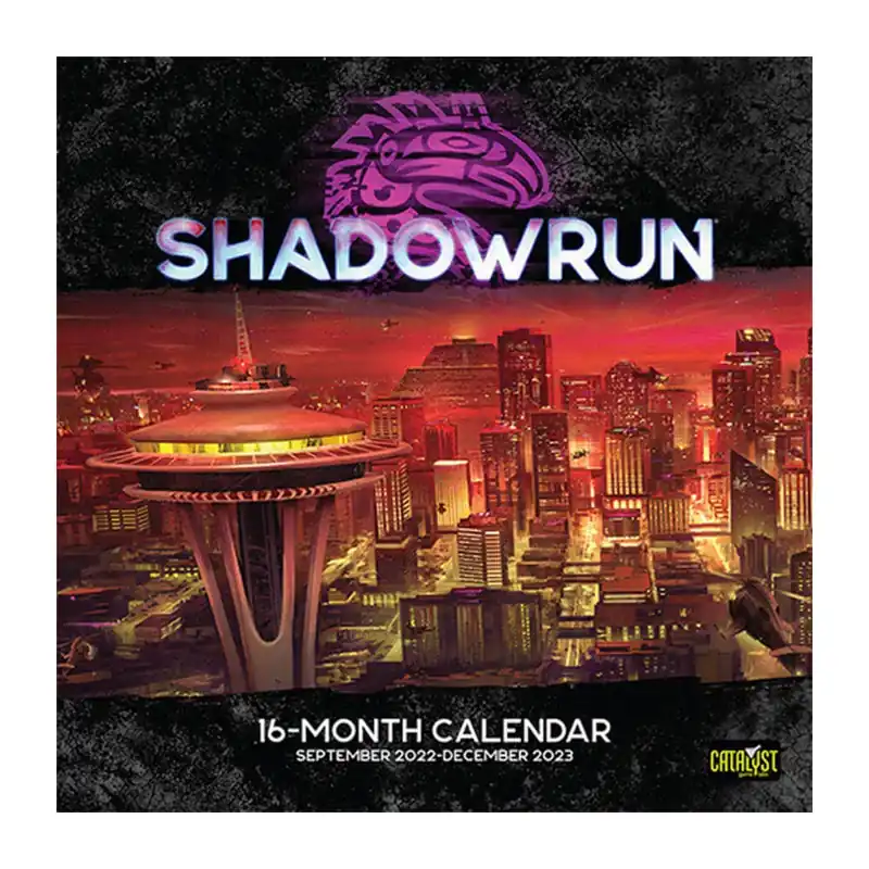 Få kvar i lager | Shadowrun RPG 16 månaders kalenderspelkartor