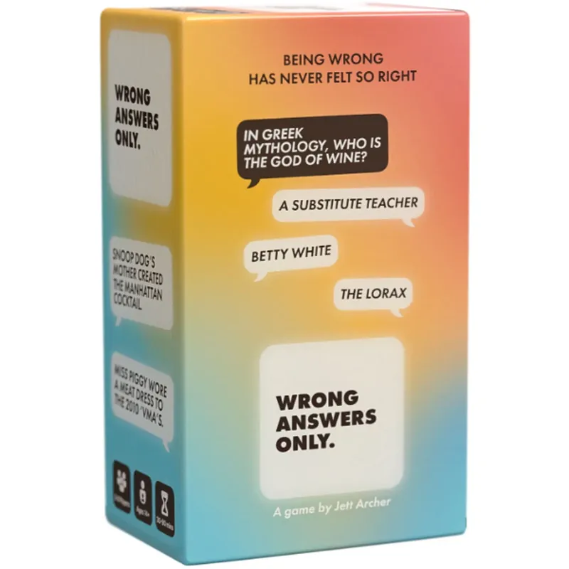 Under begränsad tid | Wrong Answers Only Card Game