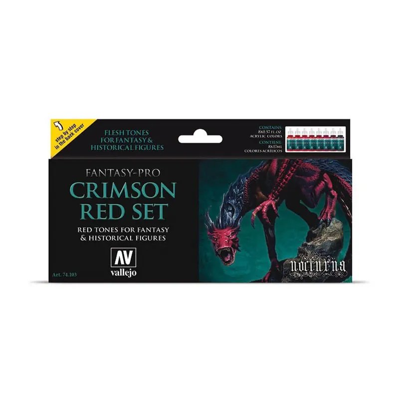 Endast denna vecka - Vallejo Game Color Crimson Red 8 Color Set
