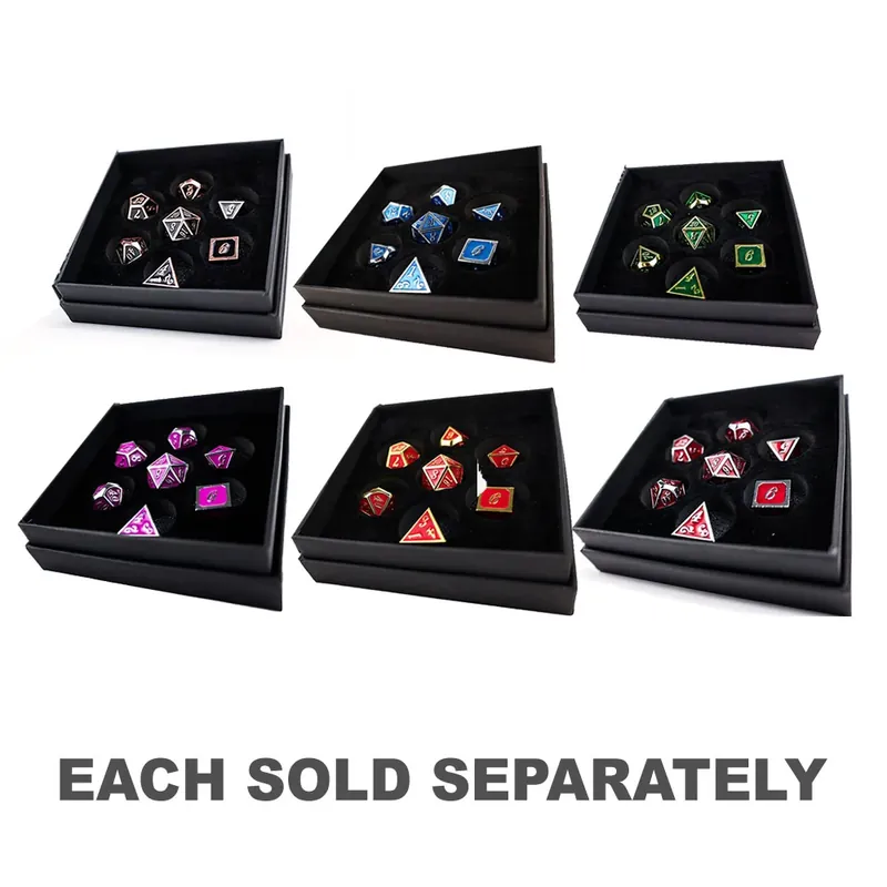 LPG Metal RPG Serif Dice Set | I lager