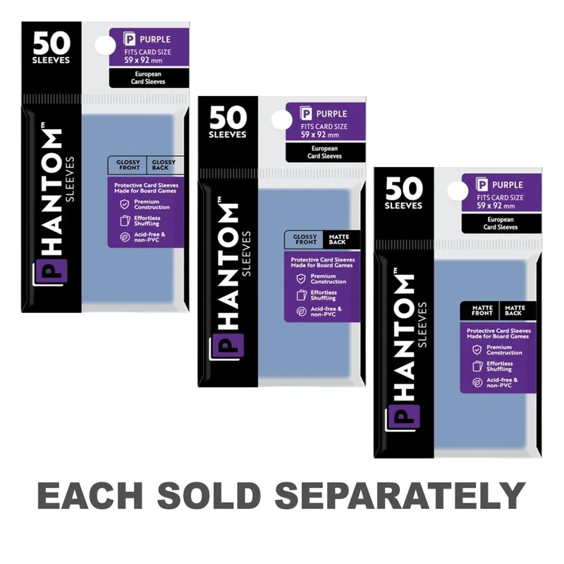 Professionell kvalitet - Purple Phantom ärmar 50st (59x92mm)