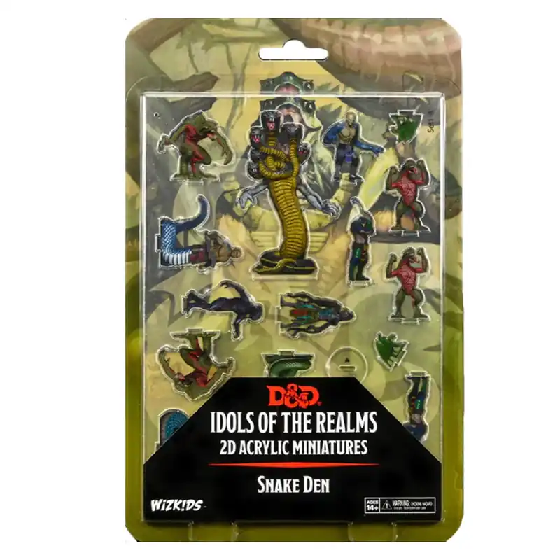 D&D Idols of the Realms Snake Den 2D Acrylic Miniature Set - Bästsäljare
