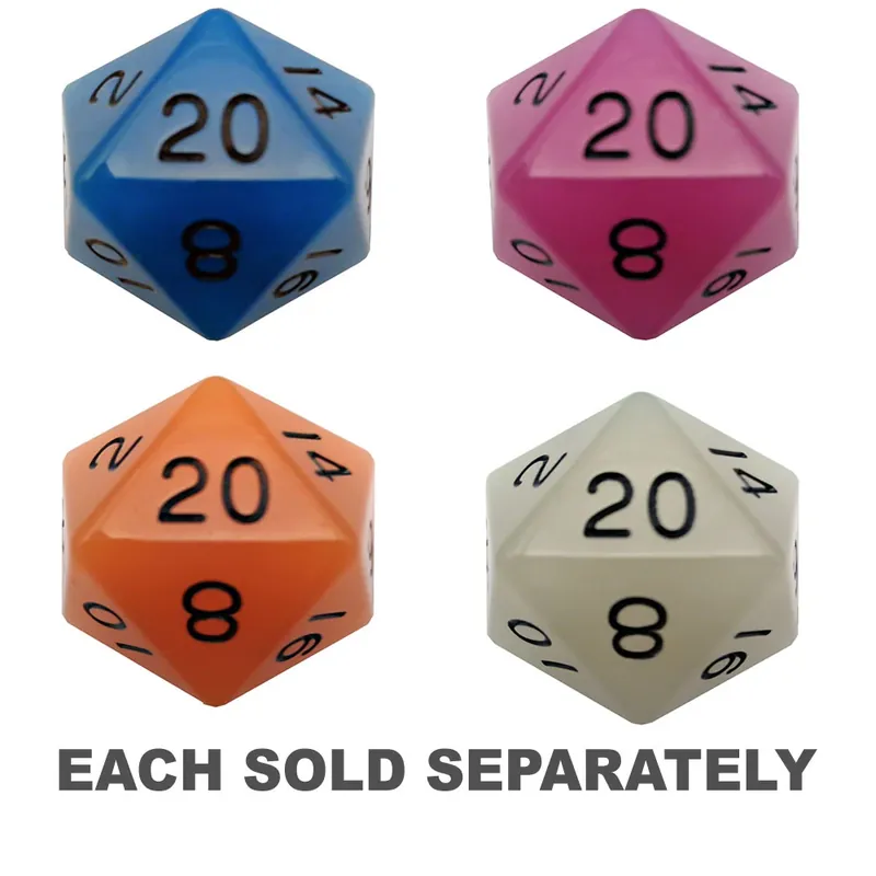 Spara nu | MDG GLOW MEGA Akryl D20 DICE 35mm