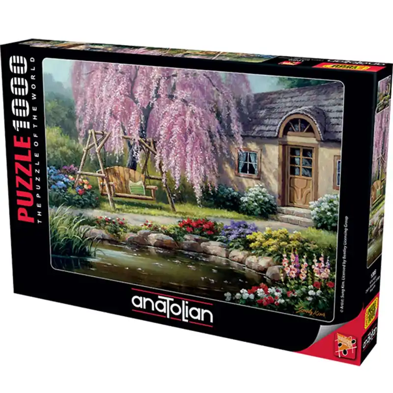 Anatolian Cherry Blossom Cottage Jigsaw Puzzle 1000pcs - Nedsatt pris