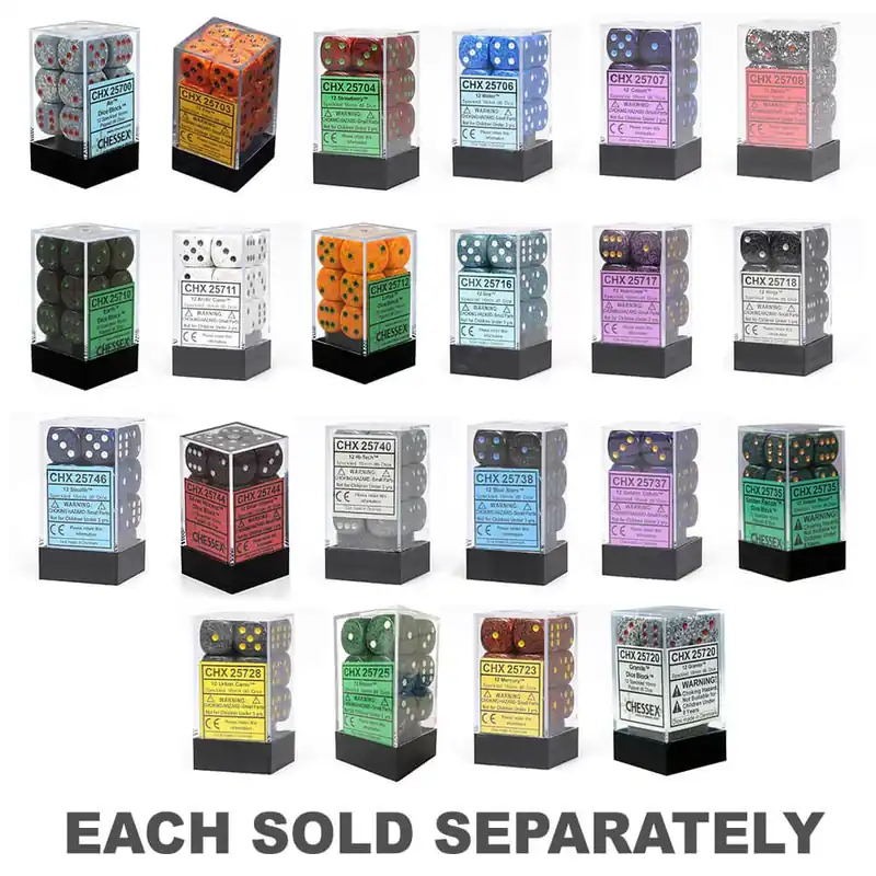 Populär | D6 DICE Speckled 16mm (12 DICE)