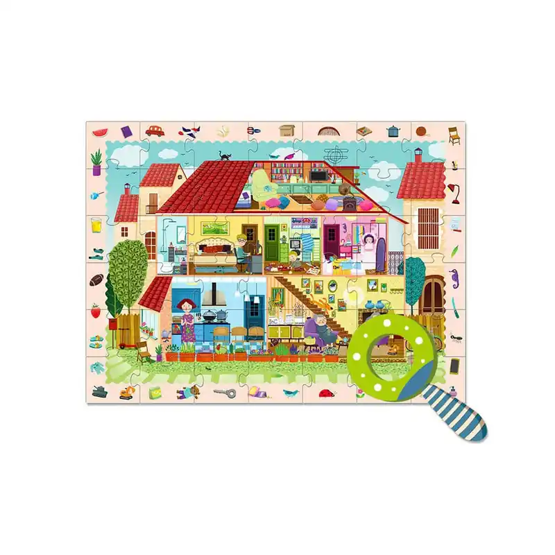 Dagens deal - EC Mideer Detective in Room Puzzle 70x52cm (42 st)